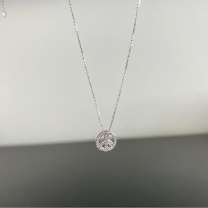 Nadri peace sign necklace